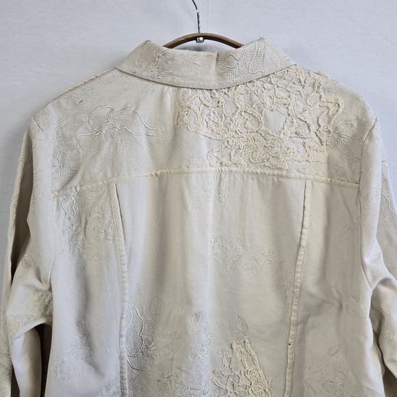 Laura Ashley Embroidered Cotton Jean Jacket - Picture 11 of 16